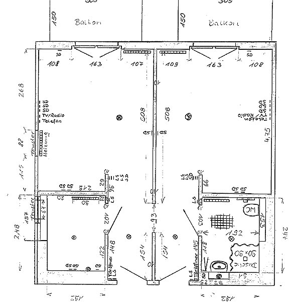 Grundriss einer Wohnung in der Seniorenresidenz in Großziethen